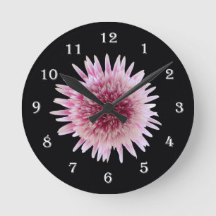Flower Gerber Daisy Wall Clock - Pink Flower