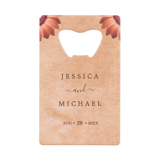 Flower Gerbera on Abstract peach Wedding (Front)