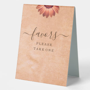 Flower Gerbera on Abstract peach Wedding