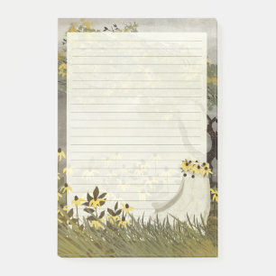 Flower Ghost - Lined Letter Writing Paper Post-it Notes