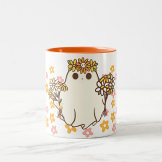 Flower Ghost Two-Tone Coffee Mug