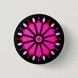 flower gift 3 cm round badge