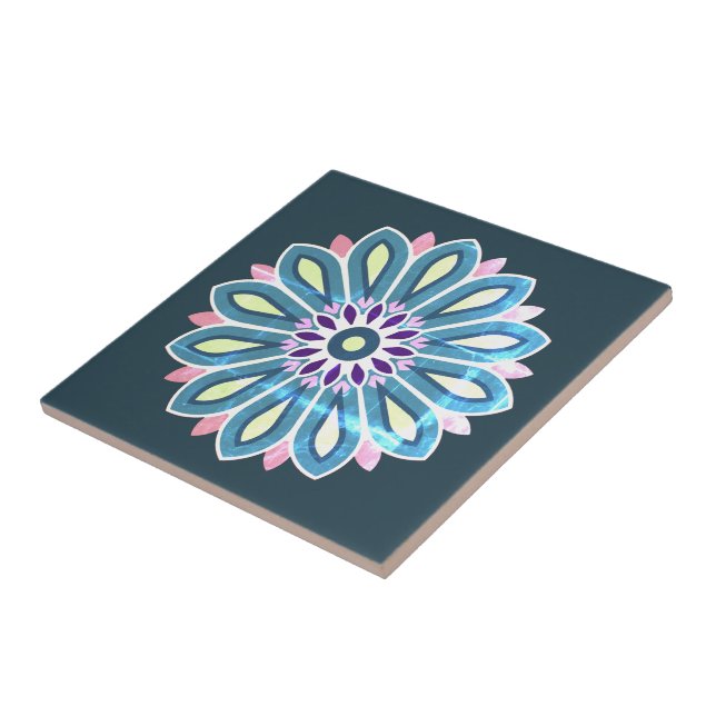 FLOWER GIFT FOR MOM DAUGHTER SISTER FRIEND TEACHER CERAMIC TILE (Side)