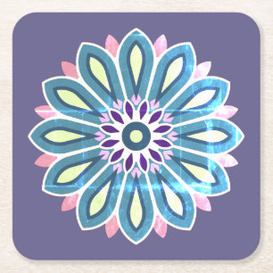 FLOWER GIFT FOR MOM DAUGHTER SISTER FRIEND TEACHER SQUARE PAPER COASTER