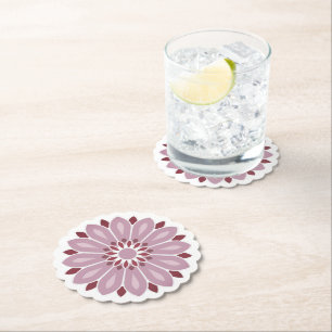 FLOWER GIFT HUSBAND WIFE BOYFRIEND FRIEND PAPER COASTER