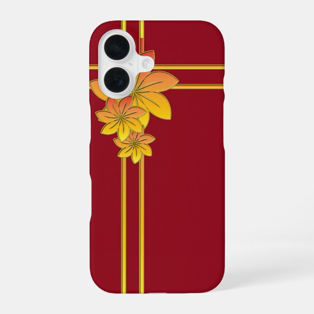 Flower Gift iPhone 16 Case (Back)