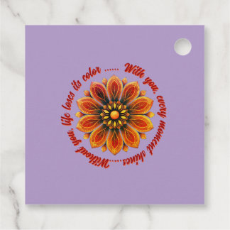 FLOWER GIFT MOM DAUGHTER SISTER TEACHER FRIEND FAVOUR TAGS