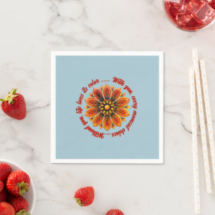 FLOWER GIFT MOM DAUGHTER SISTER TEACHER FRIEND NAPKIN