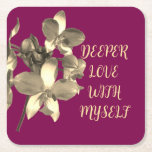 FLOWER GIFT MOM, GRANDMOTHER, DAUGHTER, BOSS LOVER SQUARE PAPER COASTER<br><div class="desc">Visit my store for uncommon designs in various products</div>