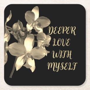 FLOWER GIFT MOM, GRANDMOTHER, DAUGHTER, BOSS LOVER SQUARE PAPER COASTER