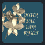 FLOWER GIFT MOM, GRANDMOTHER, DAUGHTER, BOSS LOVER SQUARE STICKER<br><div class="desc">Visit my store for uncommon designs in various products</div>