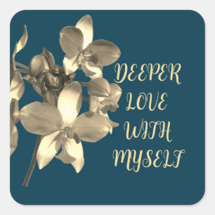FLOWER GIFT MOM, GRANDMOTHER, DAUGHTER, BOSS LOVER SQUARE STICKER