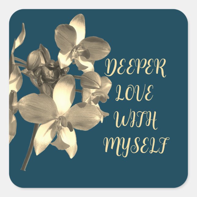 FLOWER GIFT MOM, GRANDMOTHER, DAUGHTER, BOSS LOVER SQUARE STICKER (Front)