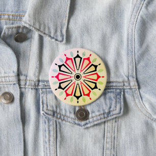 FLOWER GIFT MOM SISTER BOSS TEACHER FRIEND 7.5 CM ROUND BADGE