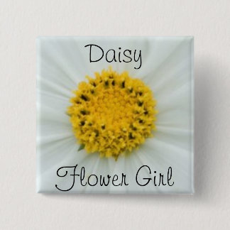 Flower Girl 15 Cm Square Badge