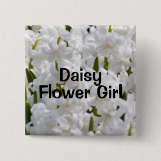 Flower Girl 15 Cm Square Badge
