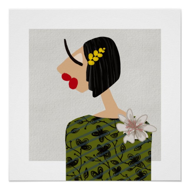 Flower Girl 2 Fashion Illustration Poster (Front)