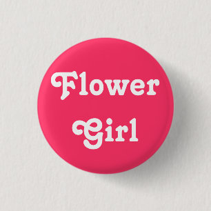 Flower Girl 3 Cm Round Badge