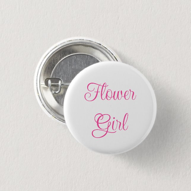 Flower Girl 3 Cm Round Badge (Front & Back)