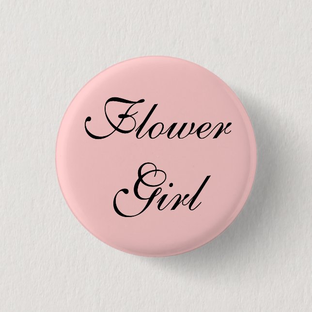 Flower Girl 3 Cm Round Badge (Front)