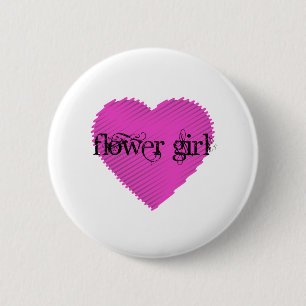 Flower Girl 6 Cm Round Badge