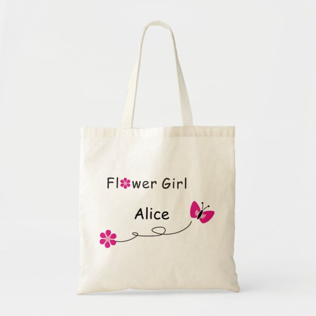 Flower Girl bag-butterfly Tote Bag (Front)
