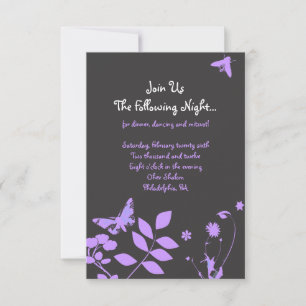 Flower Girl Bar Bat Mitzvah Invitation Party Card