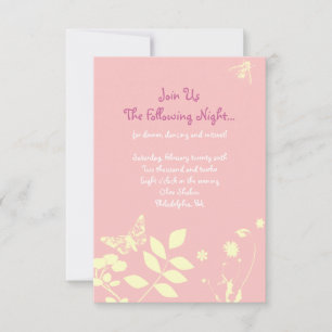 Flower Girl Bar Bat Mitzvah Invitation Party Card