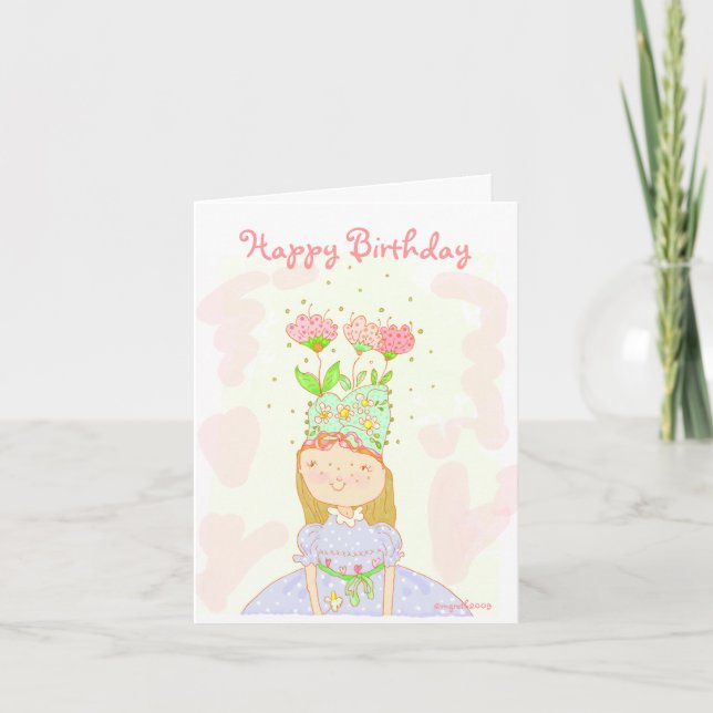 Flower girl birthday card (Front)