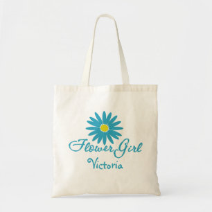 Flower Girl/ Blue Daisy Tote Bag