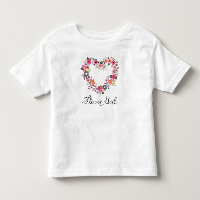 Flower Girl Blushing Heart t-shirt (Front)