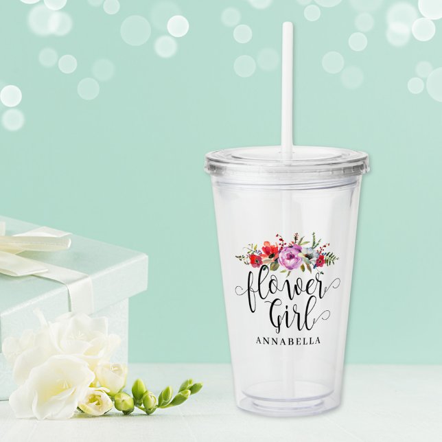 Flower Girl Bouquet Acrylic Tumbler (Creator Uploaded)