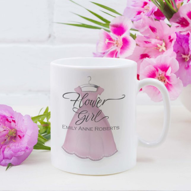Flower Girl Bridal Party Gifts Bride Personalised Coffee Mug (Creator Uploaded)