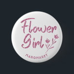 Flower Girl Bridal Shower pin<br><div class="desc">Glittering Flower Girl pin for Bridal shower or Wedding party will look great with any outfit. Pin can be personalised with Flower girl's name or any other detailes. Different colour options available.</div>