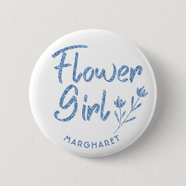 Flower Girl Bridal Shower pin (Front)