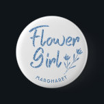 Flower Girl Bridal Shower pin<br><div class="desc">Glittering Flower Girl pin for Bridal shower or Wedding party will look great with any outfit. Pin can be personalised with Flower girl's name or any other detailes. Different colour options available.</div>