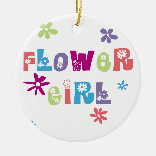 Flower Girl Ceramic Ornament (Front)