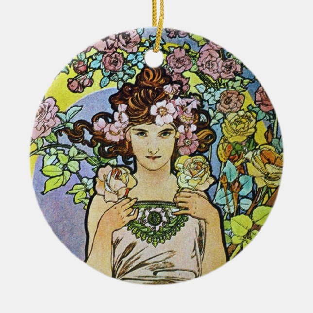 Flower Girl Ceramic Ornament (Front)