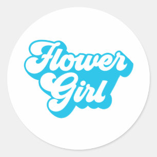 Flower Girl Classic Round Sticker