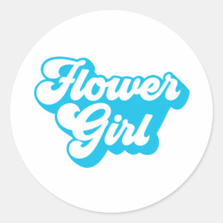 Flower Girl Classic Round Sticker