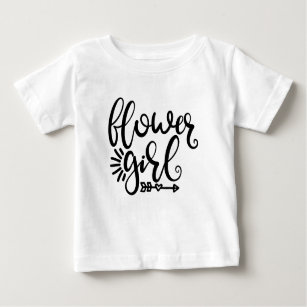 Flower Girl Cool Wedding Baby T-Shirt