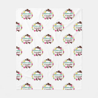 Flower Girl Cowgirl Fleece Blanket