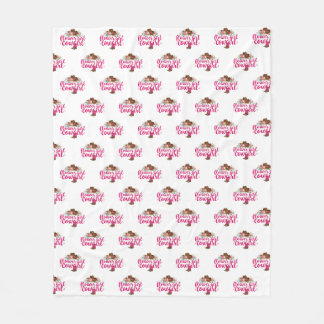 Flower Girl Cowgirl Fleece Blanket