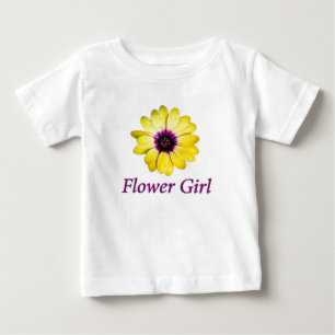Flower Girl Daisy Wedding Baby T-Shirt