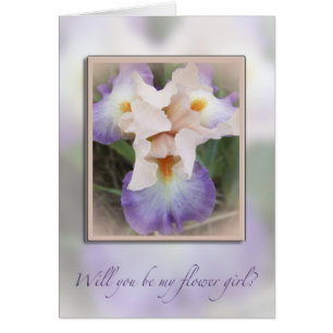 Flower Girl Lavender Iris Card