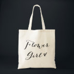 Flower Girl | Modern Calligraphy Wedding Tote Bag<br><div class="desc">Whimsical tote bag for the flower girl featuring modern calligraphy. Other text are available in my store.</div>