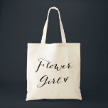 Flower Girl | Modern Calligraphy Wedding Tote Bag<br><div class="desc">Whimsical tote bag for the flower girl featuring modern calligraphy. Other text are available in my store.</div>
