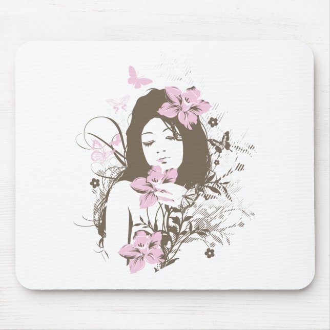 Flower Girl Mouse Pad (Front)