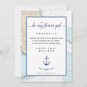 Flower Girl Nautical #Wedding South #Florida Invitation