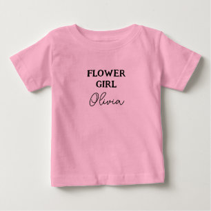 Flower Girl Personalised Pink Baby T-Shirt